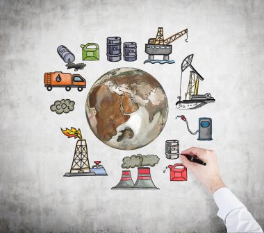 Oil production, environmental pollution