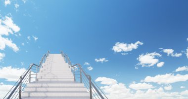 Stairway to the bright future clipart
