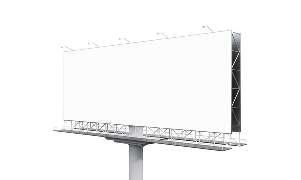 Рекламный щит на белом фоне — стоковое фото