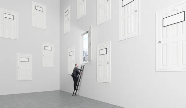 Zimmer mit vielen Türen — Stockfoto
