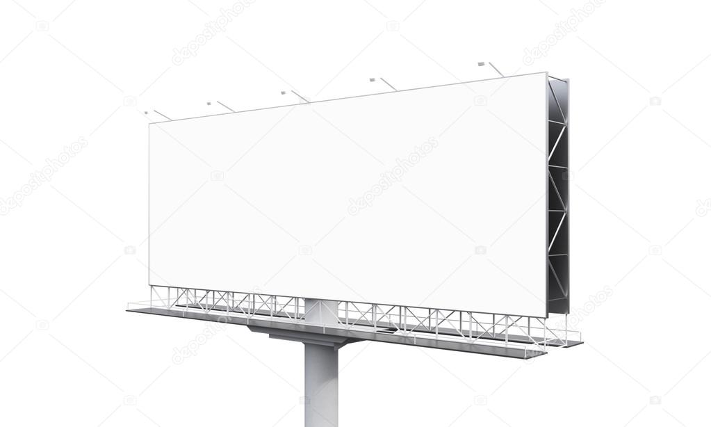 Billboard on white background