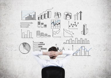Business data analysis clipart