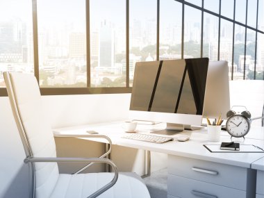 Workplace in an office