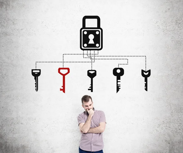 Finding the right key — Stok fotoğraf