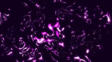 Soyut Hareket Eden Holografik Dalgaların 4K döngüsü. Canlandırma Neon Renkleri Doku Dalgalanmaları