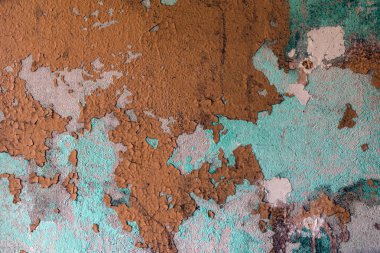 Soyut duvar arkaplanı, duvarda çeşitli eski yağlı boyalar, güzel doku, arka plan için uygun, duvar kağıdı.