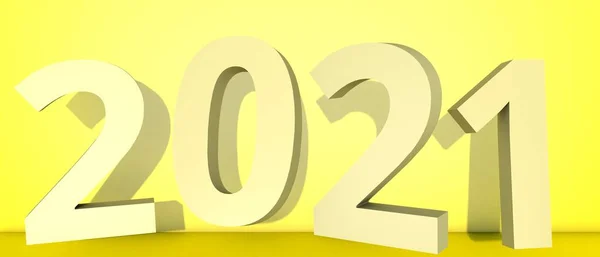 Feliz Año Nuevo 2021 Vacaciones Ilustración Los Números Oro 2021 —  Fotos de Stock