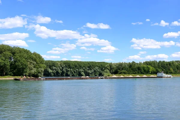 Trasporto Marittimo Interno Sul Fiume Reno Vicino Germersheim — Foto Stock