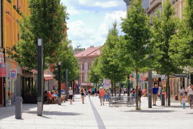 Çek Cumhuriyeti 'nde 14 Temmuz 2020 Cheb / If: Kasabanın eski sokaklarından biri