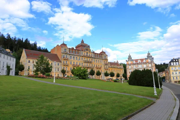 Juli 2020 Marianske Lazne Marienbad Tjeckien Den Tidigare Hotellbyggnaden Weimar — Stockfoto