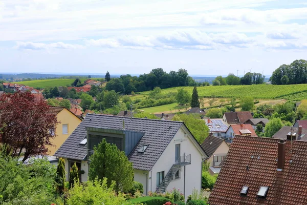 Widok Winnic Pleisweiler Niemieckiej Trasie Wina Podniebieniu — Zdjęcie stockowe