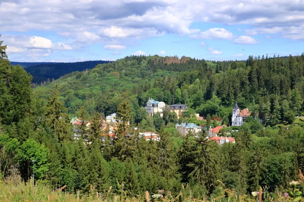 Вид Воздуха Знаменитый Курортный Город Марианские Лазни Чехии Центральной Европе — стоковое фото