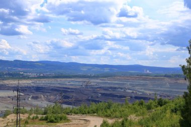 Çek Cumhuriyeti 'nde Sokolov yakınlarında kömür madeni