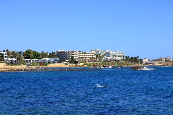 Október 2020 Paphos Ciprus Turisztikai Terület Strand Ciprusi Város Paphos — Stock Fotó