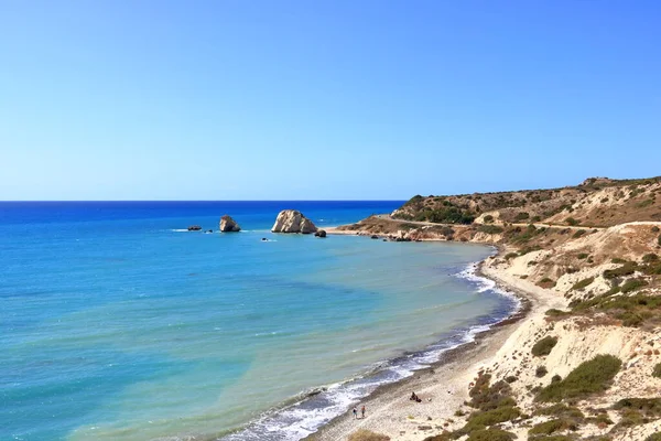 Rocha Praia Afrodite Chipre Chamada Petra Tou Romiou — Fotografia de Stock