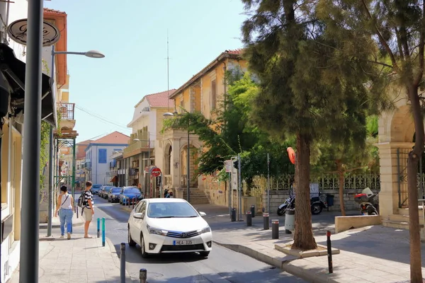 Outubro 2020 Limassol Chipre Dia Ensolarado Cidade Velha Vida Calma — Fotografia de Stock