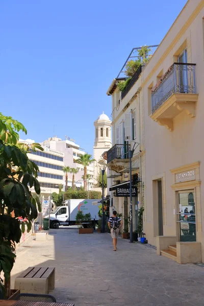 Říjen 2020 Limassol Kypr Slunečný Den Starém Městě Klidný Život — Stock fotografie