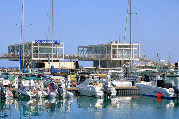 Outubro 2020 Limassol Chipre Vista Iate Porto Pesca — Fotografia de Stock