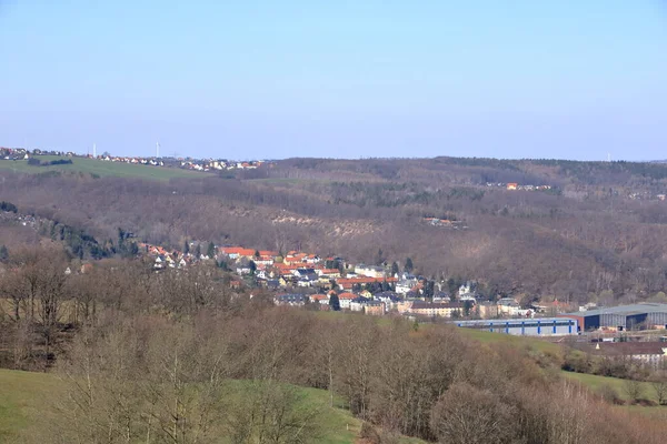 Mała Wioska Niedaleko Freital Koło Drezna Saksonii Niemczech — Zdjęcie stockowe