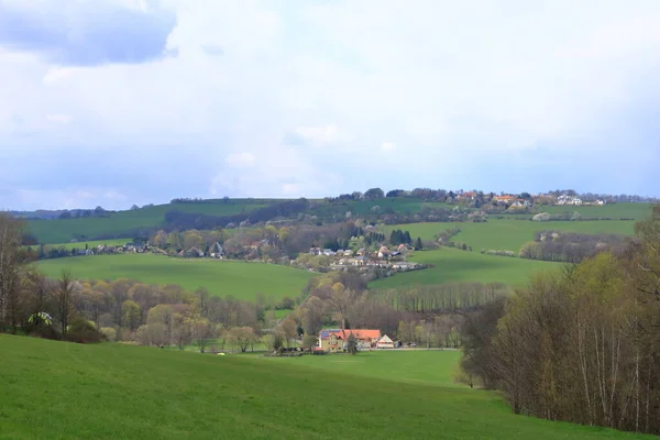 Ein Kleines Dorf Der Nähe Von Kreischa Bei Dresden Sachsen — Stockfoto