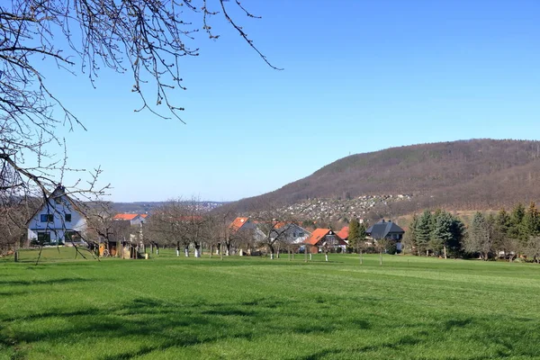 Krajobraz Wiejski Pobliżu Freital Koło Drezna — Zdjęcie stockowe