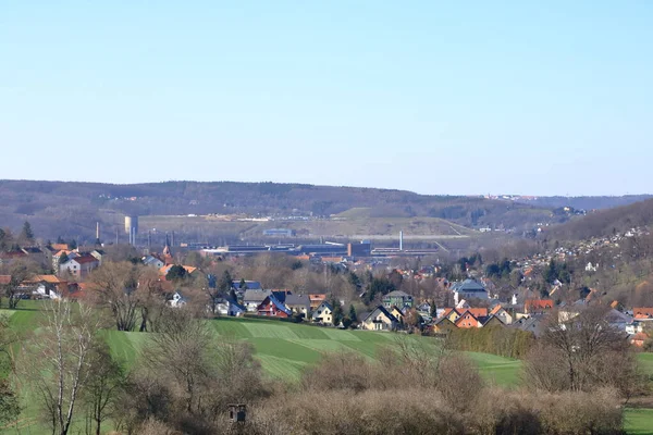 Krajobraz Wiejski Pobliżu Freital Koło Drezna — Zdjęcie stockowe