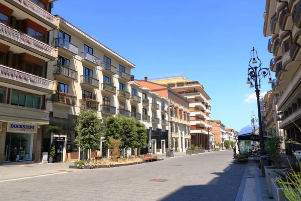 Julho 2021 Avellino Itália Vista Cidade Rua Corso Vittorio Emanuele — Fotografia de Stock