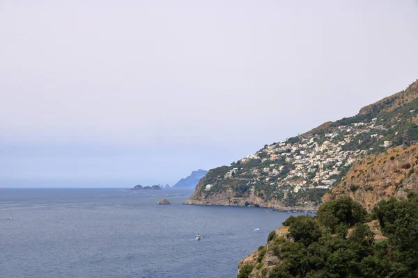 Ποζιτάνο Ιταλία Ακτή Αμάλφι Και Θαλασσογραφία — Φωτογραφία Αρχείου