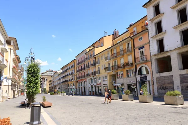 Julho 2021 Avellino Itália Vista Cidade Rua Corso Vittorio Emanuele — Fotografia de Stock