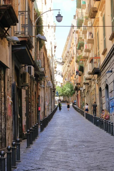 Luglio 2021 Napoli Italia Europa Strade Tipiche Vicino Alla San — Foto Stock