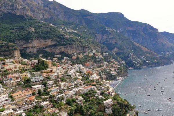 Positano Italia Costiera Amalfitana Paesaggio Marino — Foto Stock