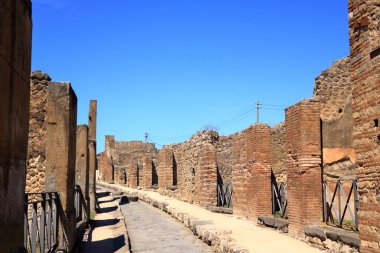 16 Temmuz 2021 - Pompei, Napoli, İtalya: Napoli yakınlarındaki Pompeii 'nin ünlü antika bölgesi