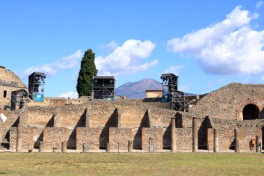 16 Temmuz 2021 - Pompei, Napoli, İtalya: Napoli yakınlarındaki Pompeii 'nin ünlü antika bölgesi
