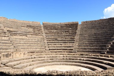16 Temmuz 2021 - Pompei, Napoli, İtalya: Napoli yakınlarındaki Pompeii 'nin ünlü antika bölgesi