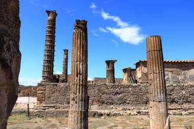 16 Temmuz 2021 - Pompei, Napoli, İtalya: Napoli yakınlarındaki Pompeii 'nin ünlü antika bölgesi
