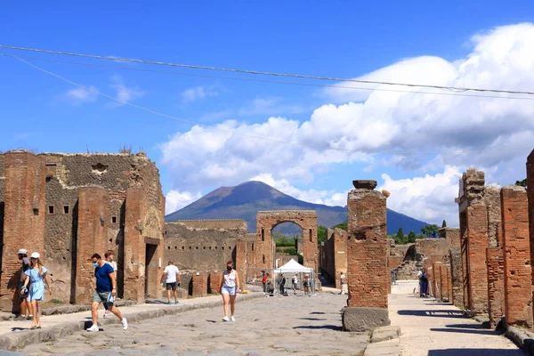 Juli 2021 Pompei Neapel Italien Den Berömda Antika Platsen Pompeji — Stockfoto