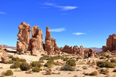 Güney Bolivya 'daki Bosque de Piedras kaya oluşumu (Valle de Rocas, Ciudad de Piedra)