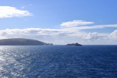 distant view to the north coast of the Shetland Islands (Unst island, Muckle Flugga Lighthouse), Scotland