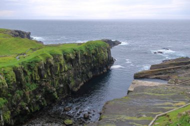 the beautiful landscape of Mykines island, Faroe islands, Denmark, Europe