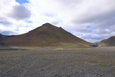İzlanda 'nın kuzeyindeki Modrudalur Odadhahraun Çölü.