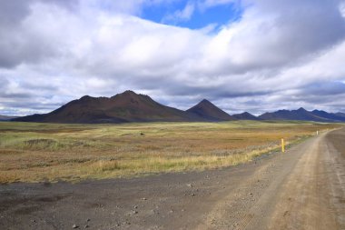 İzlanda 'nın kuzeyindeki Modrudalur Odadhahraun Çölü.