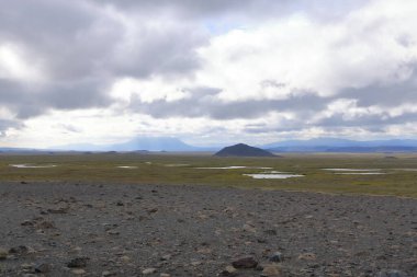 İzlanda 'nın kuzeyindeki Modrudalur Odadhahraun Çölü.