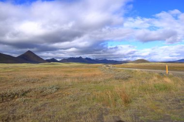 İzlanda 'nın kuzeyindeki Modrudalur Odadhahraun Çölü.