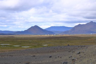 İzlanda 'nın kuzeyindeki Modrudalur Odadhahraun Çölü.