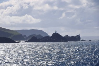 distant view to the north coast of the Shetland Islands (Unst island, Muckle Flugga Lighthouse), Scotland