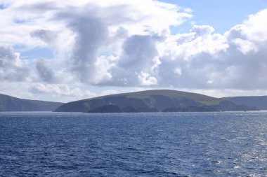 distant view to the north coast of the Shetland Islands (Unst island, Muckle Flugga Lighthouse), Scotland