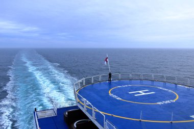 the Beautiful seascape of the Atlantic Ocean - waves and sky with clouds in beautiful lighting
