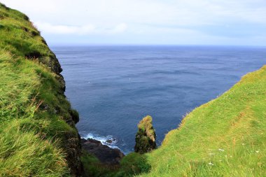 the beautiful landscape of Mykines island, Faroe islands, Denmark, Europe