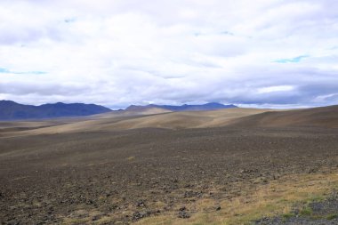 İzlanda 'nın kuzeyindeki Modrudalur Odadhahraun Çölü.