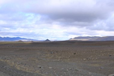 İzlanda 'nın kuzeyindeki Modrudalur Odadhahraun Çölü.